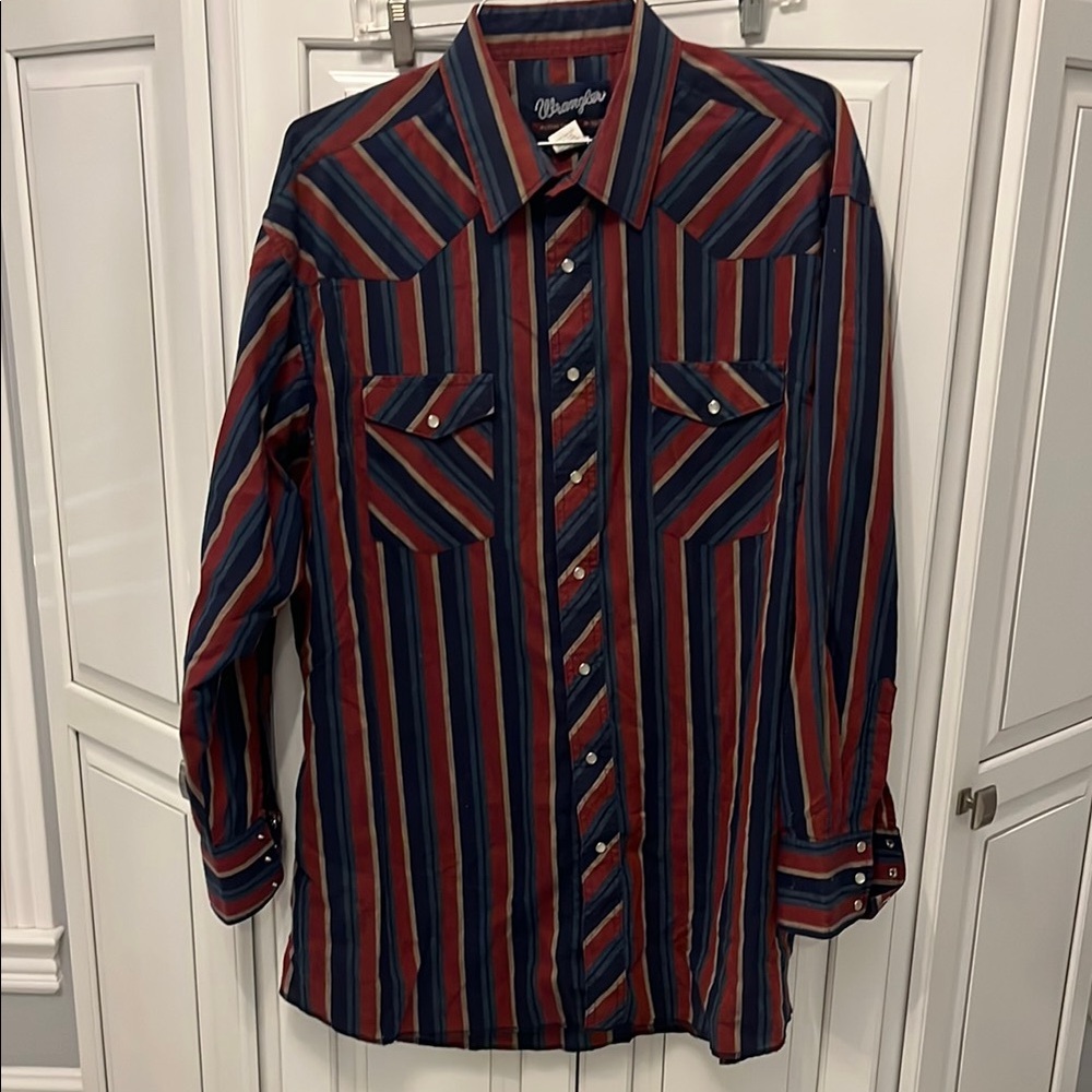 Wrangler Striped Button-Up Shirt